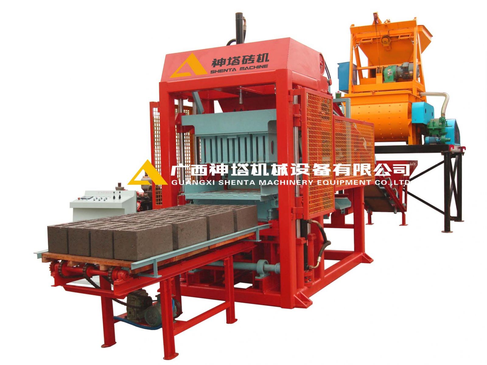 Máy sản xuất gạch xi măng cốt liệu thần tháp (shentamachine)